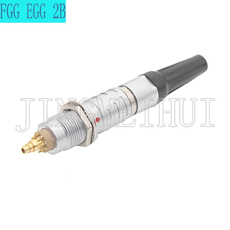 

A Pair FGG EGG 2B 8+1 Pin 50 Ohm Coaxial Connector High And Low Frequency Mixed Push-pull Self-locking Aviation Plug And Socketn