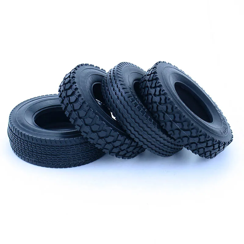 2pcs RC Dump Truck Simulation Rubber Tires Tyre for 1/14 Tamiya SCANIA 770S R620 VOLVO BENZ Arocs MAN TGX LESU Car Accessories