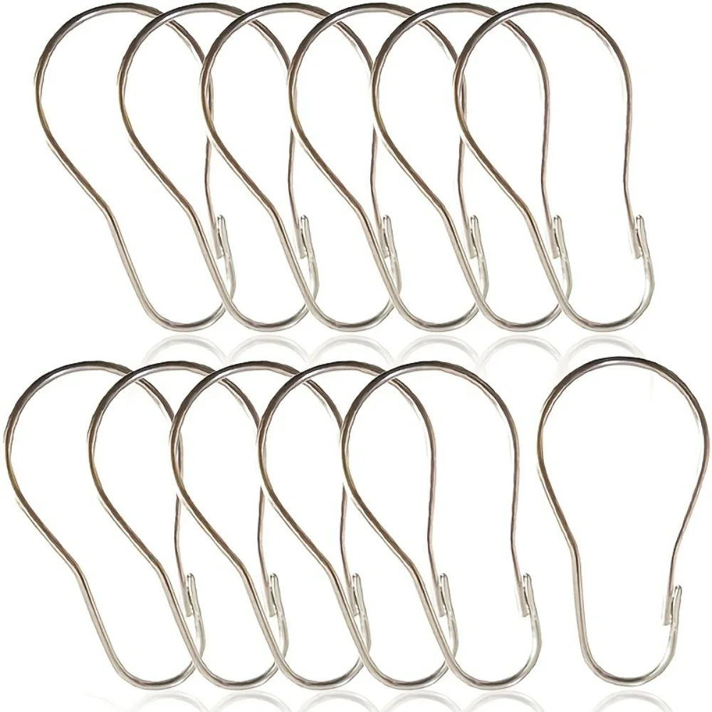 

Stylish Nickel Metal Shower Curtain Set - Rust-Resistant, Easy-to-Install, Space-Saving, and Durable Bathroom Accessories - Ele