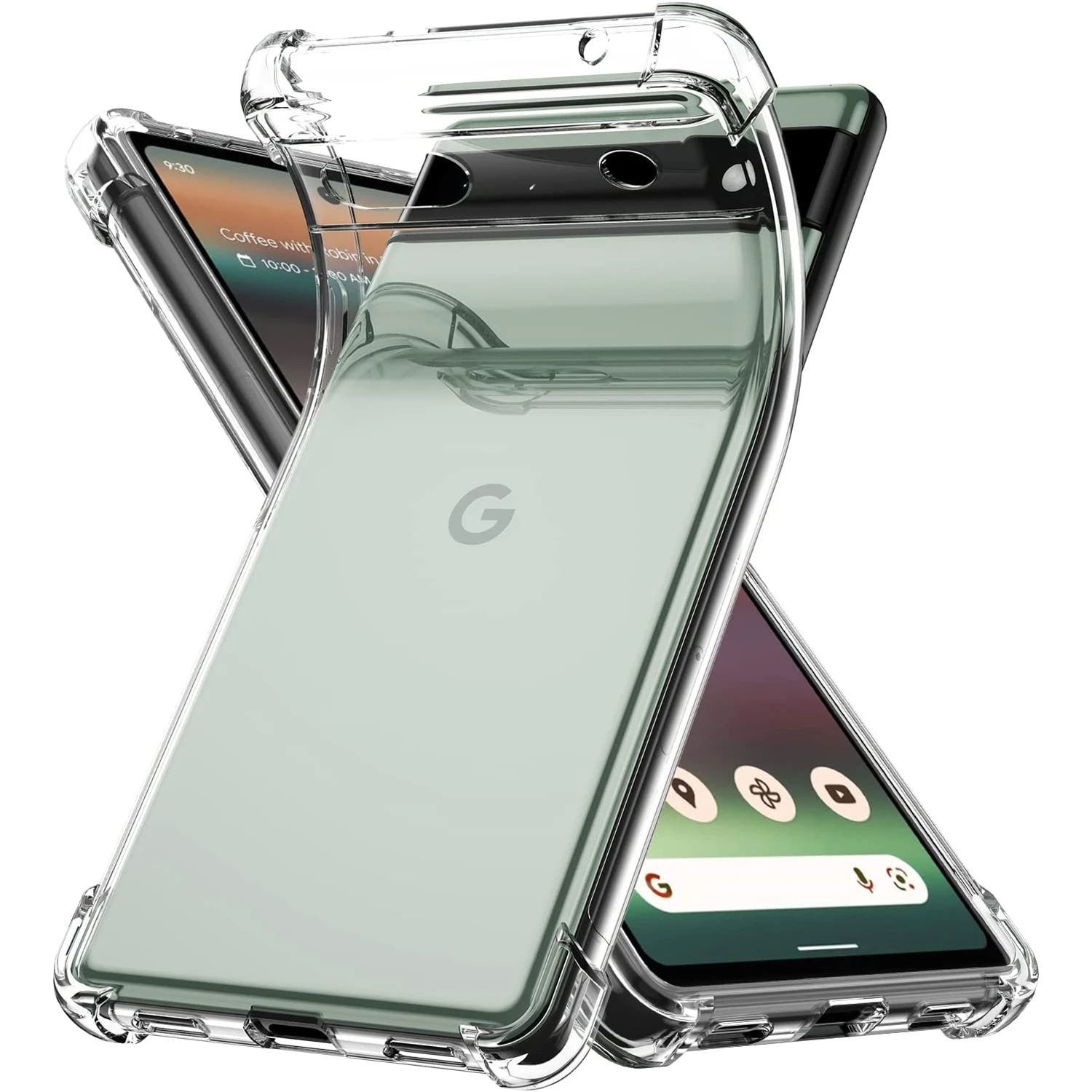 Przezroczyste etui na telefon Air-Bag o grubości 1,5 mm do Google Pixel 6 7 8 Pro 6A 7A Odporne na wstrząsy etui