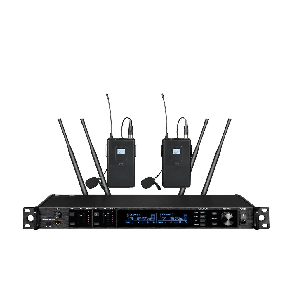 AD4D KSM8 UHF Wireless Microphone Manufacturers Professional Dual Channel Receiver Stage Mircrofone