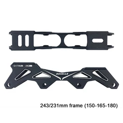 Cadre plat pour patins à roulettes coulissants Slalom, châssis à distance de montage, 231mm, 243mm, 165mm