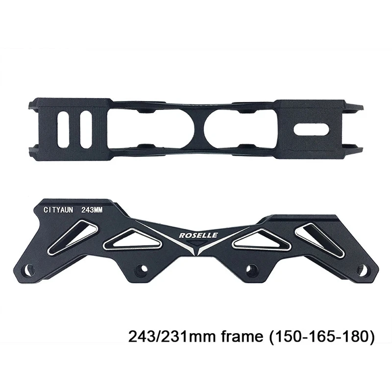 231 243 mm Inline Skate Frame Flat Style For Slalom Sliding Roller Skates 165mm Mounting Distance Chassis