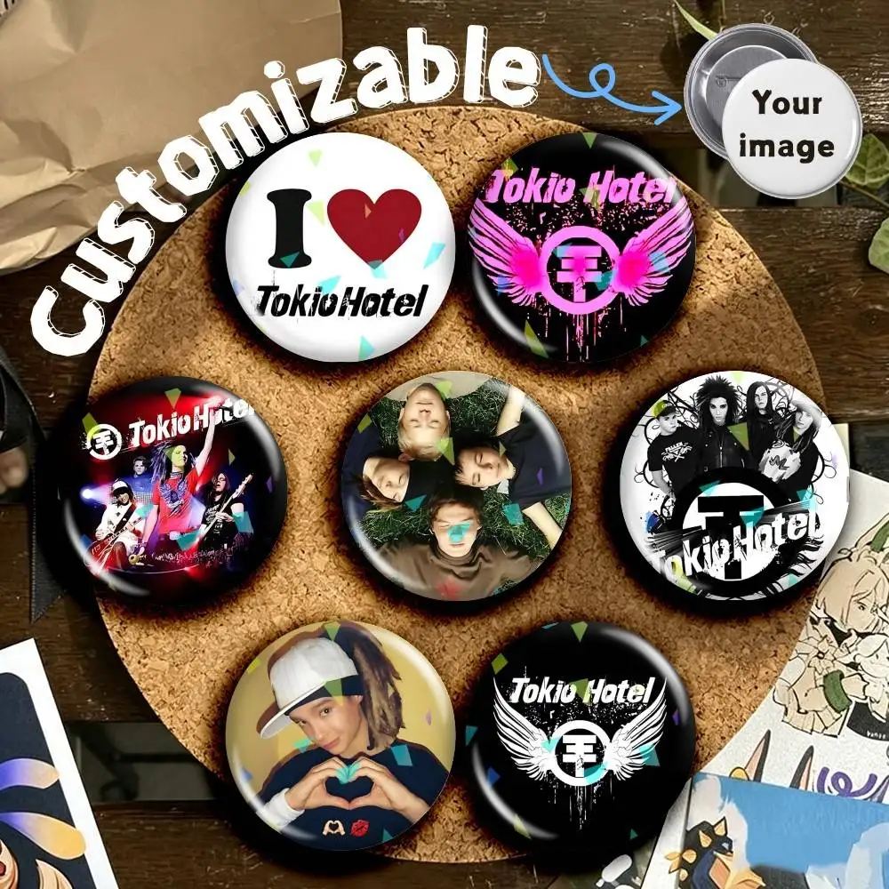 ROCK Teen T-Tokio Hotel Bill Round Badge Pins Creative Pins Bag Decor Accessories Fan Collection Gifts for Friends