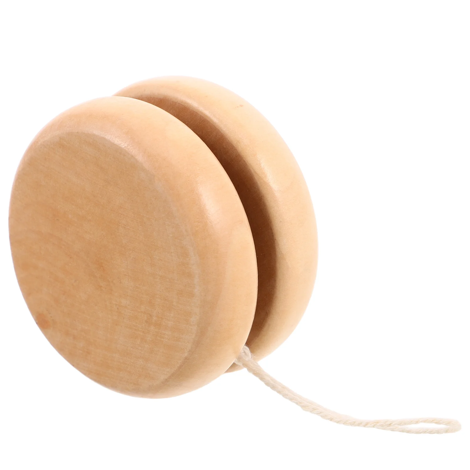 Wooden Yo-Yo Natural Solid Wood Cartoon Design Small Plaything for Kids Hand Eye Coordination Party Favor Fun Game