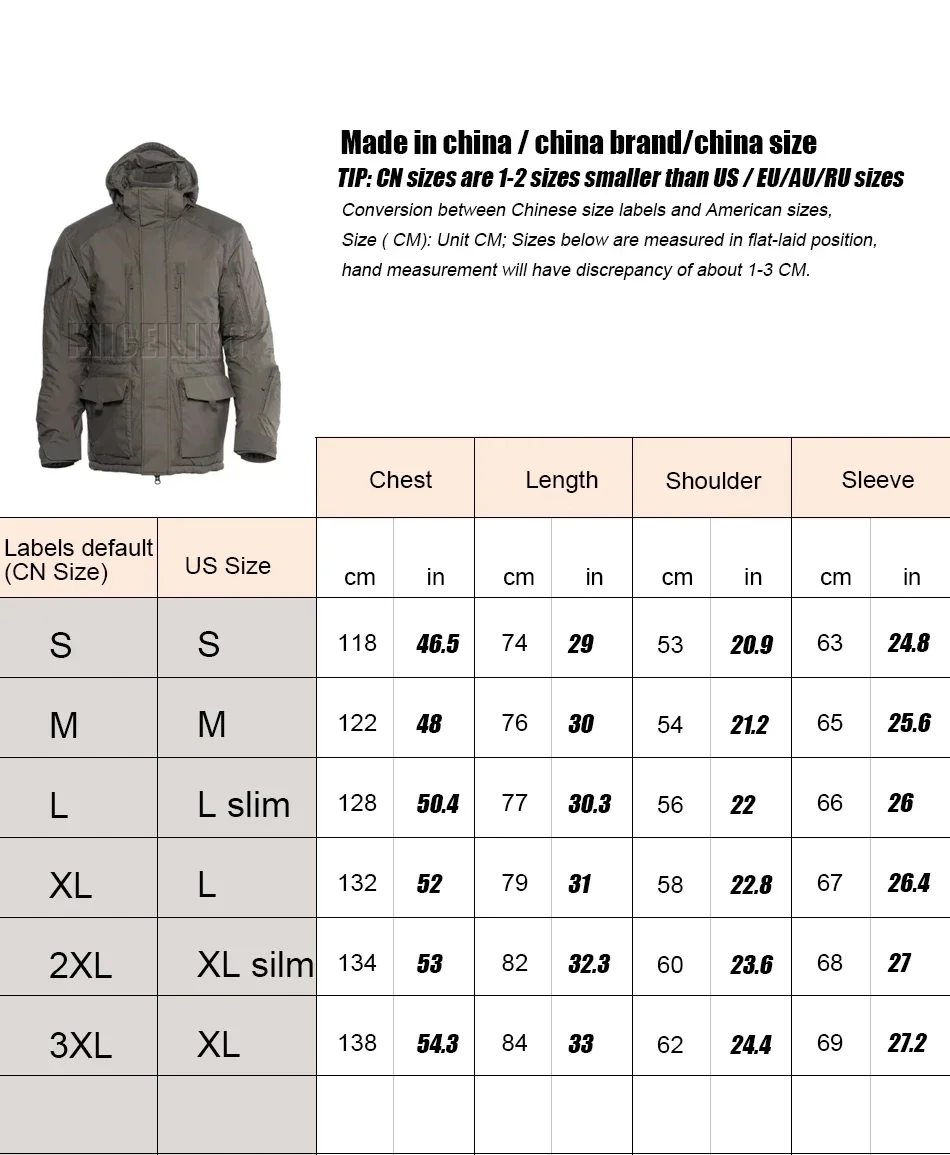 KIICEILING ECIG 4.0 Winter Jackets Men, Tactical Jacket, Mens Jacket, Thermal Streetwear, Bomber Jacket, Parkas Coat Clothing