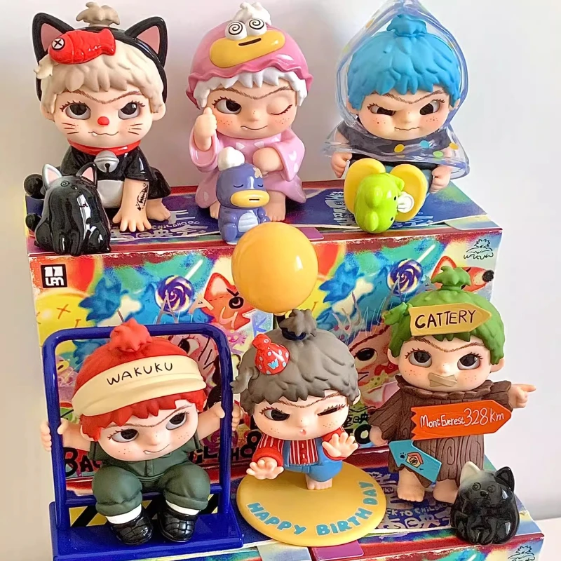 

Wakuku Back To Childhood with Wakuku Series Surprise Box Blind Box Collection Model Kawaii Toy Birthday Gift Mystery Figure