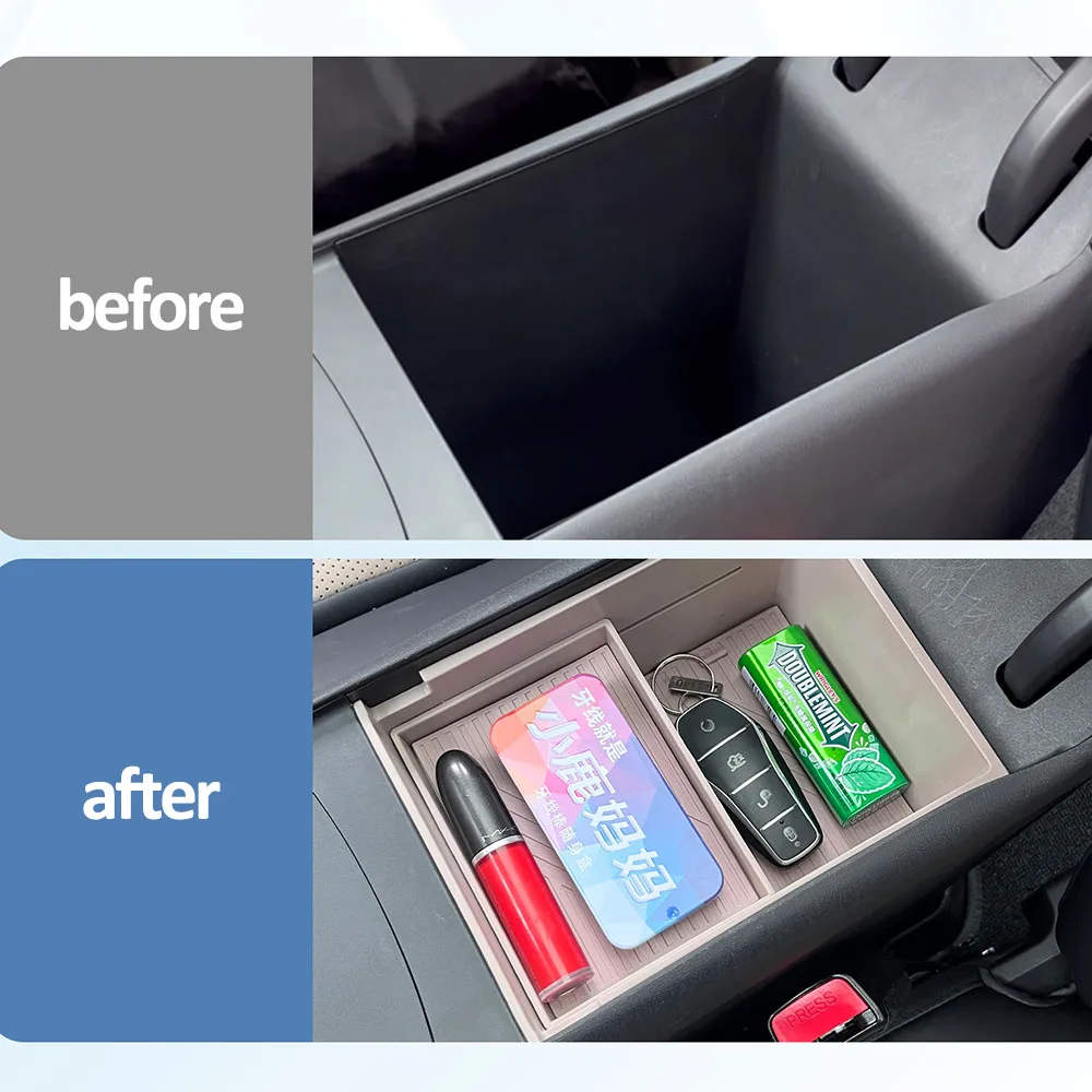 For BYD Dolphin Smart Driving Edition 2025 Armrest Box Double-layer Storage Box Car Modification Supplies Sliding Storage Box