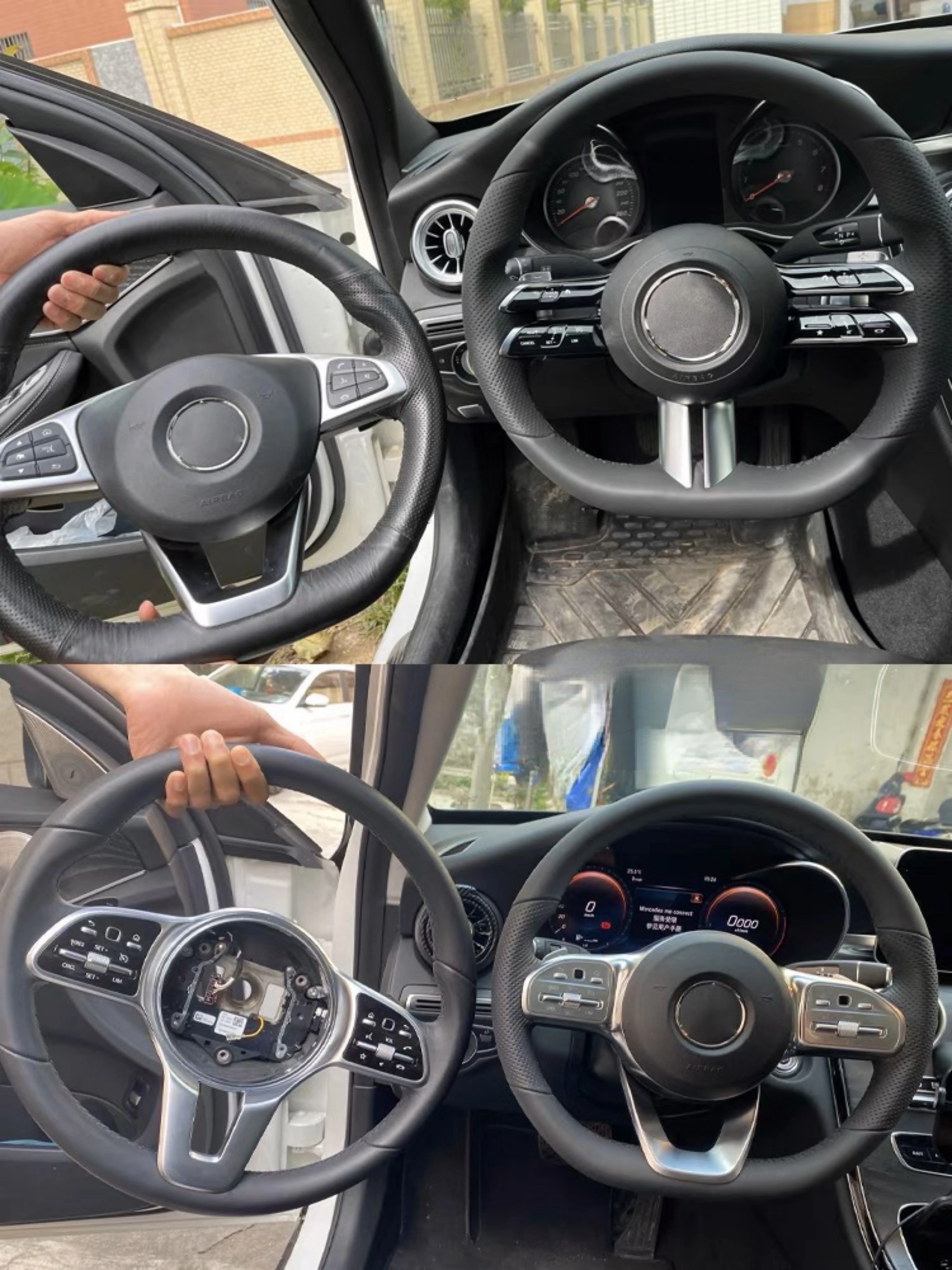 for Mercedes-Bens W176 W246 W222 W156 W251 W292 old models upgraded and modified new AMG steering wheels carbon fiber steering