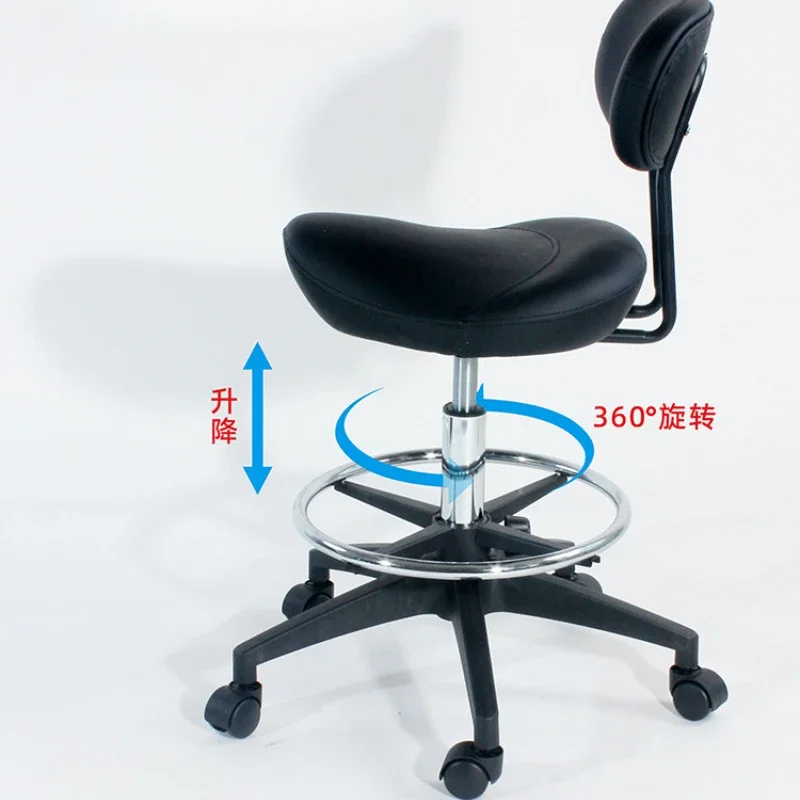 Classic and Minimalist Hair Salon Explosion-proof Saddle Chair with Adjustable Backrest Cash Register Chair