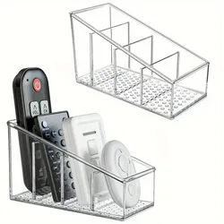 Romote Control Holder with 4 Compartments Clear Romote Holder Home Decor Kitchen Acccessories Make Up Orangizer