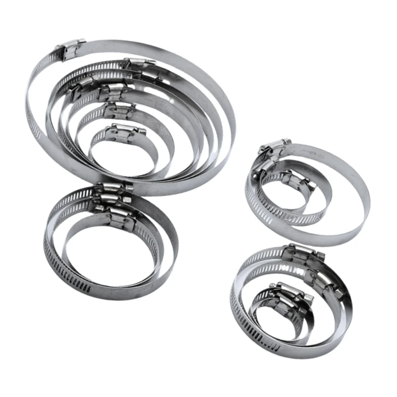 قابل للتعديل الفولاذ المقاوم للصدأ خرطوم المشبك + حلقة ثابتة خرطوم المشبك المياه/الهواء خرطوم المشبك 6-51 13-25 مللي متر