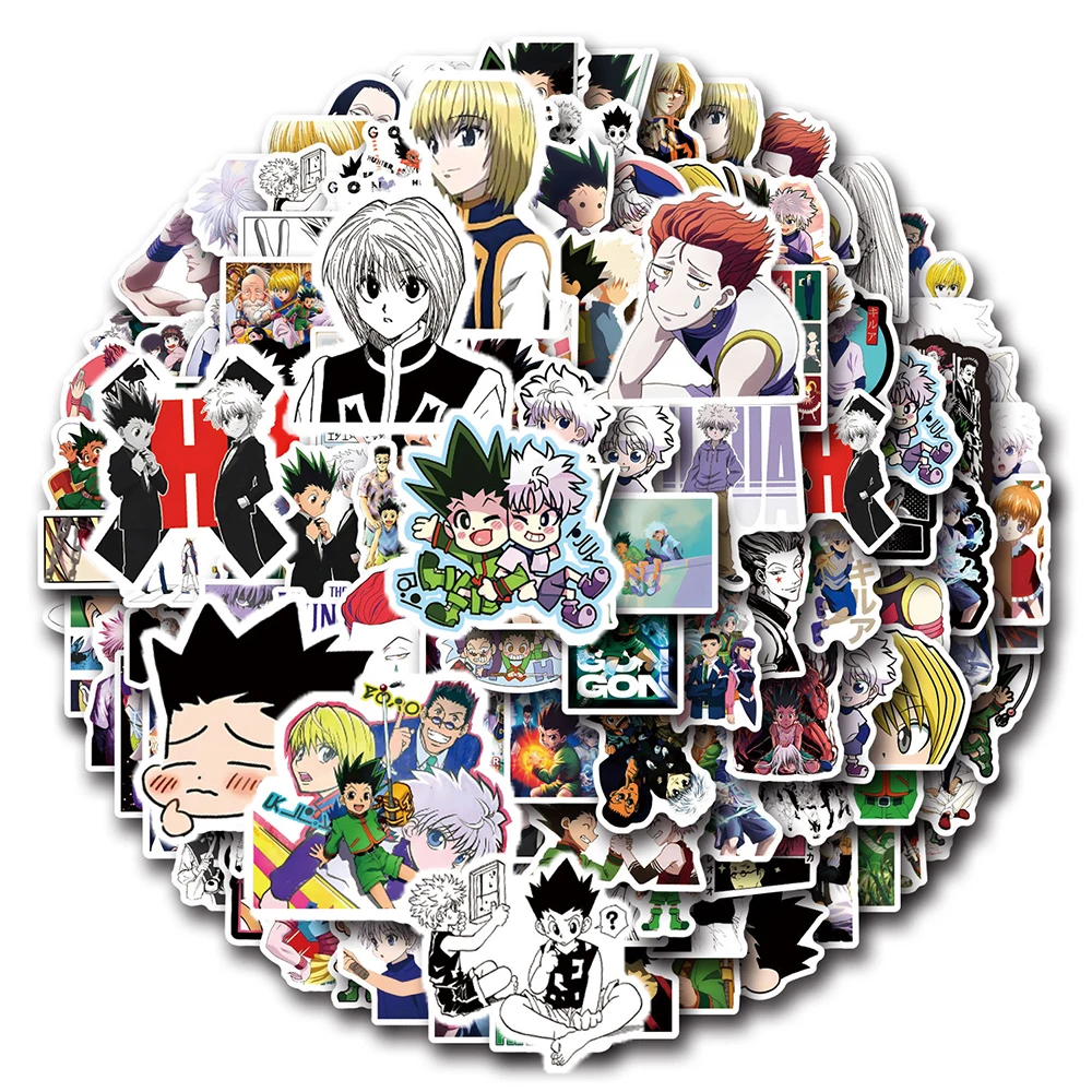 10/30/60/120pcs Hunter×Hunter Classic Anime Stickers Cool Cartoon Sticker Skateboard Phone Laptop Guitar Japanese Manga Decals