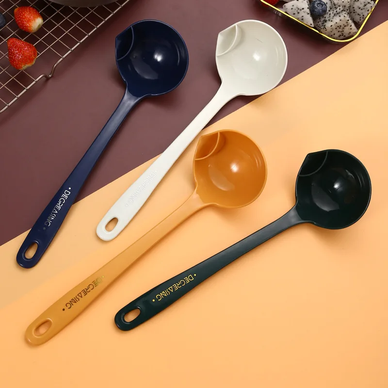 Oil Filter Spoon Creative Removal Of Greasy Kitchen Gadgets Ins Oil Soup Separation Spoon Tableware Greasy Spoon MS-391