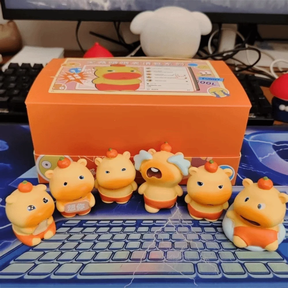 Fun Lulu Capybara Blind Box Resin Water Dolphin Ornaments Surprise Toy Gift