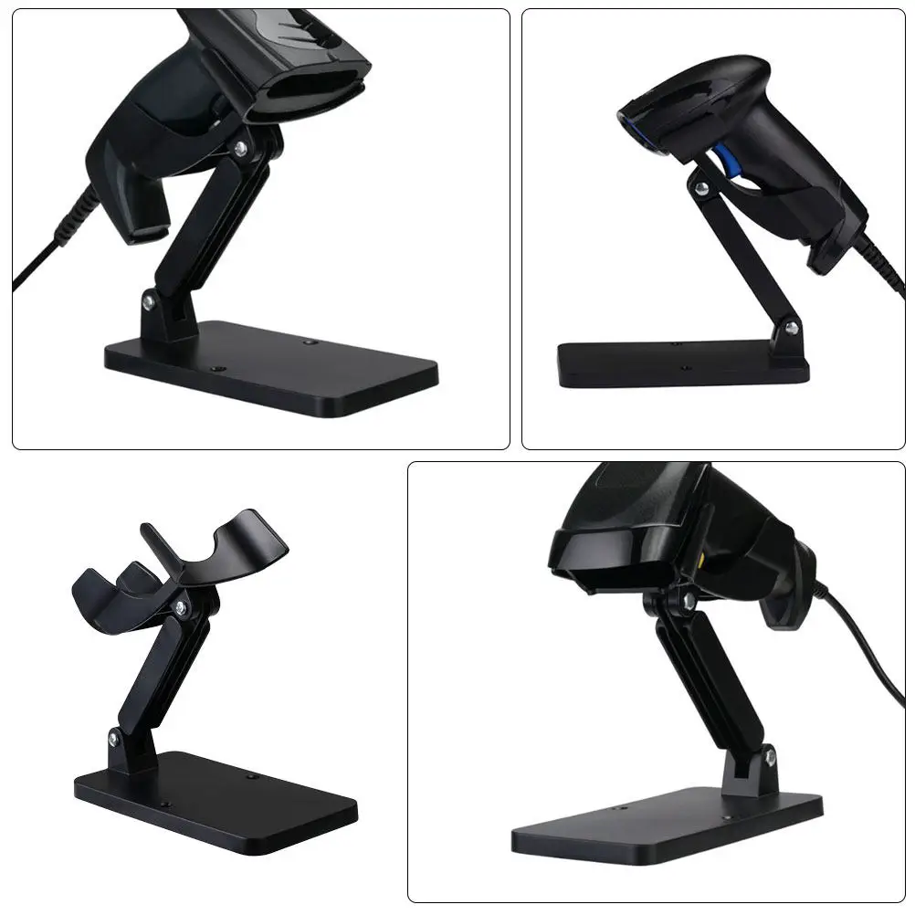 

Universal Handheld Scanner Stand Barcode Reader Holder Adjustable Desktop Bracket For Supermarkets Durable Plastic Scanning