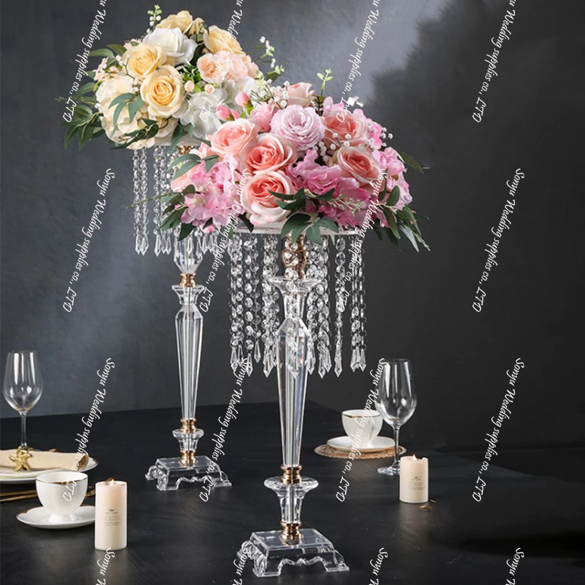 6pcs/10 Pcs H 70 80 90 100cm tall Wedding Centerpieces Acrylic Vases Flower Vase Flowers Stand for Party Tables Decorations a004