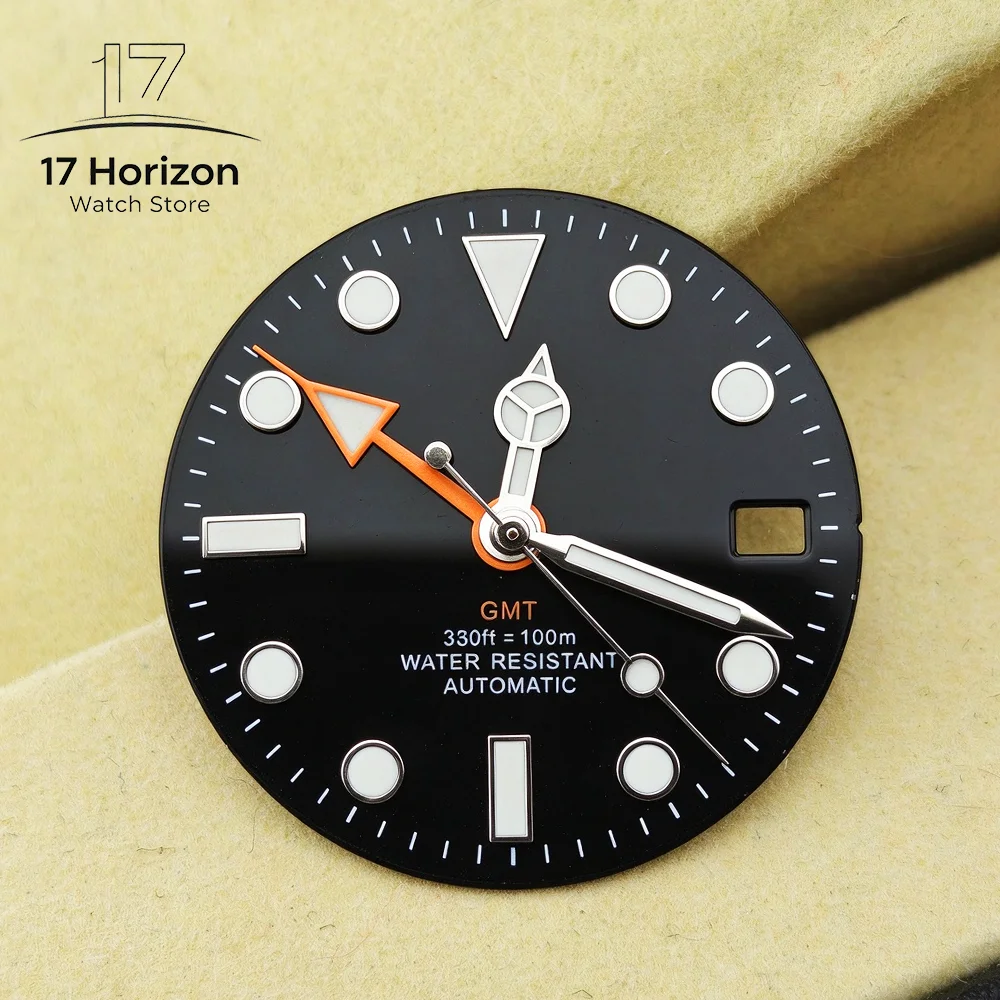 NH34 Dial 28.5MM GMT Watch Dial Fit For Explorer II GMT Dial BGW9 Luminous For NH34 Series Movement Single Calendar Dial Accesso