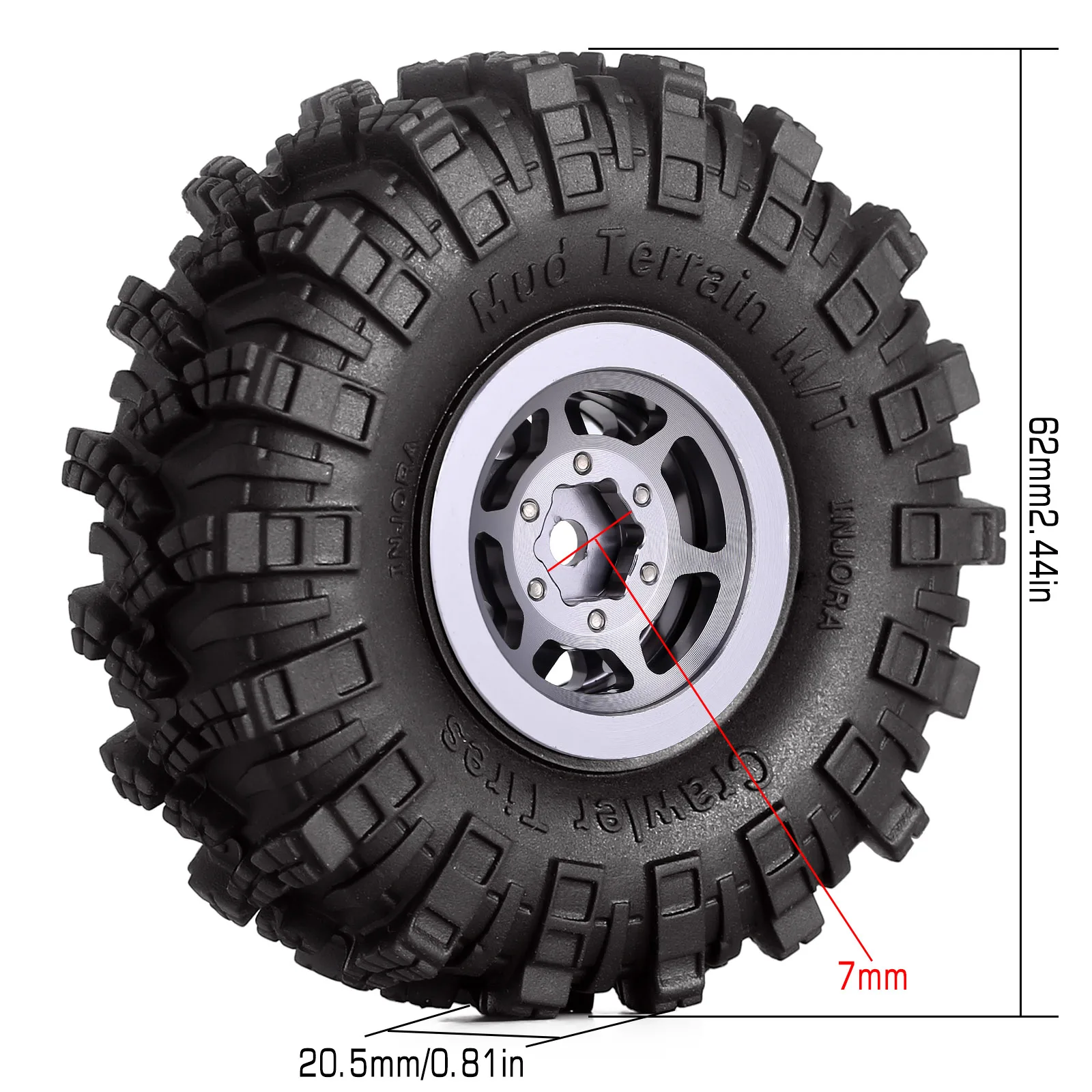 ニンジャラ1.0リモートホイールリム制御ボード,1/24 rcクローラー用ギアセット,アキシャルscx24 fms fcx24 enduro24 ax24 (W1049-T1007)