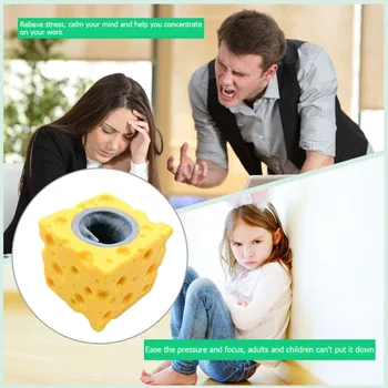 Fuuny 5cm tazza per Mouse al formaggio che pizzica Joy Parody Vent squeed Yellow Squirrel Cup decompressione l'autismo ha bisogno di giocattoli