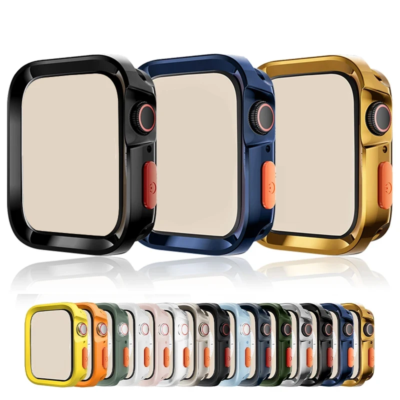 TPU Cover For Apple Watch Ultra 2 Case 49mm 44mm 40mm 45mm 41mm Anti-Drop Bumper Protector Case iWatch SE 9 8 7 6 5 Accessories