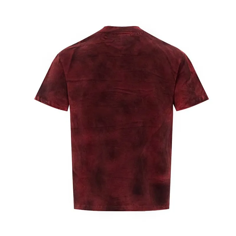 Men's Fashion Washed Vintage Hip Hop T Shirts High Streetwear Retro Tees With Letter Printed Summer Short Sleeve Tops Loose Fit