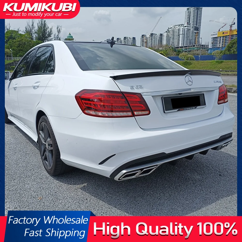

Для Mercedes Benz E-Class W212 E180 2E00 E260 E300 E320 4-дверная задняя крышка багажника, спойлер для губ, крылья, автомобильный спойлер из АБС-пластика