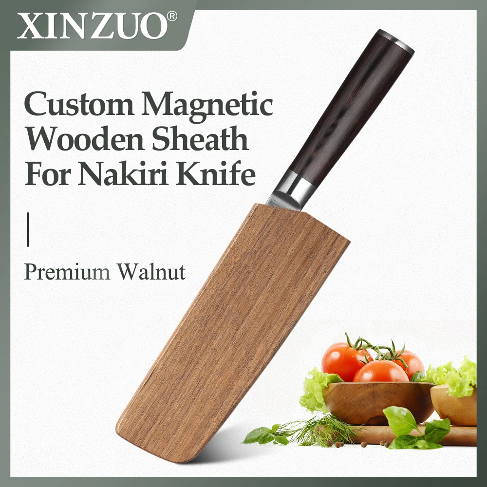 XINZUO Wooden Sheath Premium Walnut Durable Wooden Sheath Suitable For XINZUO Nakiri Knife