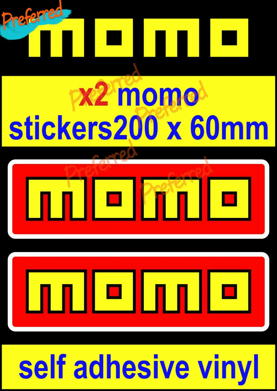 

2 MOMO Sponsor Stickers Motorsport Parts Van Truck Toolbox Workshop Car Decals Racing Laptop Helmet Trunk Wall Car Sticker Decal