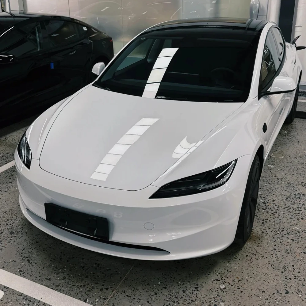 Pre-cut PPF For Tesla Model 3 Highland 2024 2025 DIY Flower Powder Color Change Film PET Paint Protection Film Anti-Scratch Bra
