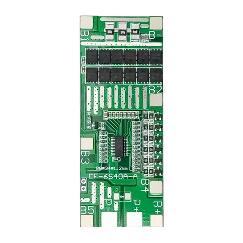 A33T-6S 24V 40A 18650 Li- Lithium Battery Protection Board PCB With Balance BMS Solar Lighting For Ebike Scooter Replacement