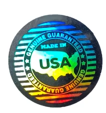 Anti-fake Hologram Laser Holographic Sticker warranty seal Label GUARANTEED MADE IN USA Security sticker for package