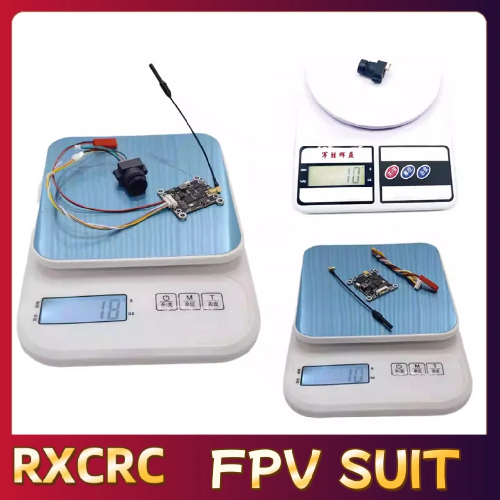 RXCRC 5.8G 1.6W VTX-module 1200TVL-camera en 2,4 inch monitorzender en ontvangstpak voor RC Multicopter FPV Drone Part.