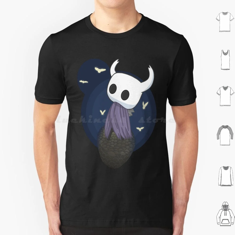 Camiseta con logotipo de Hollow Knight, diseño gráfico, divertida, de gran tamaño, 100% algodón, Hollow Knight, para un solo jugador, acción y aventura