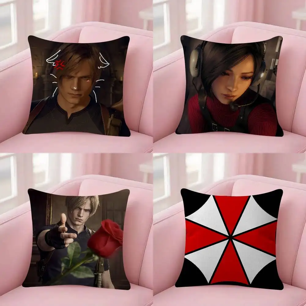 Horro R-Resident Cool E-Evil Pillow Case Fashion Square Pillowcase Bedroom Sofa Room Ins Decoration Leisure