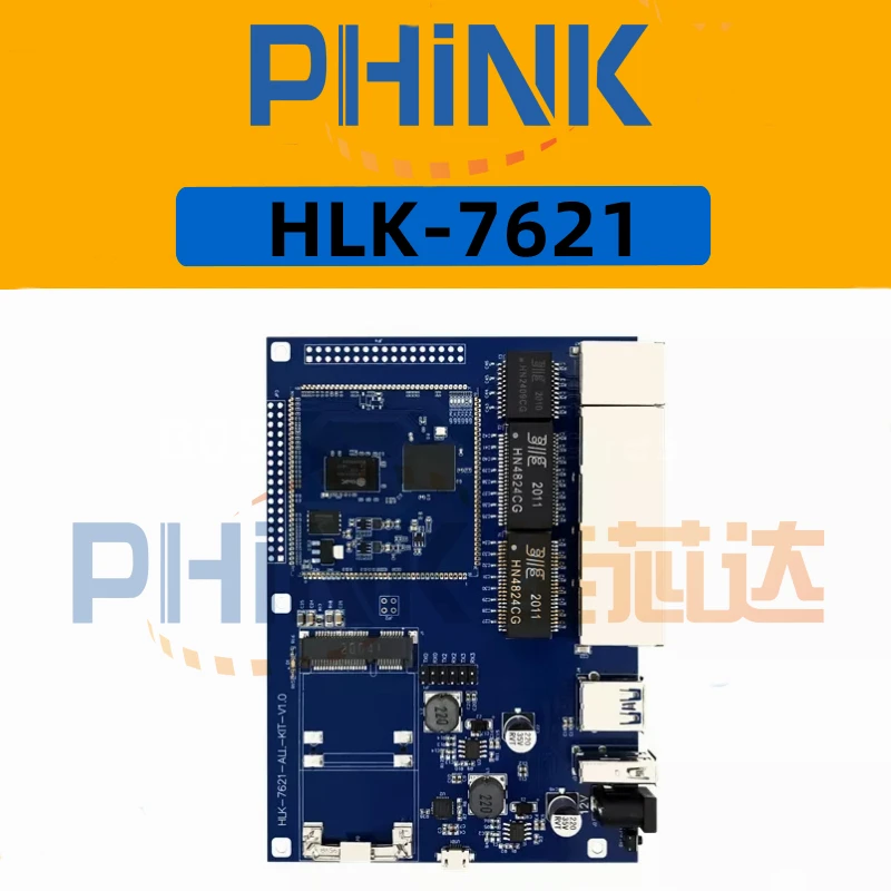 

HLK-7621 Kit Embedded Smart Gigabit Ethernet Wireless Gateway Module High Performance Dual Core Development Board