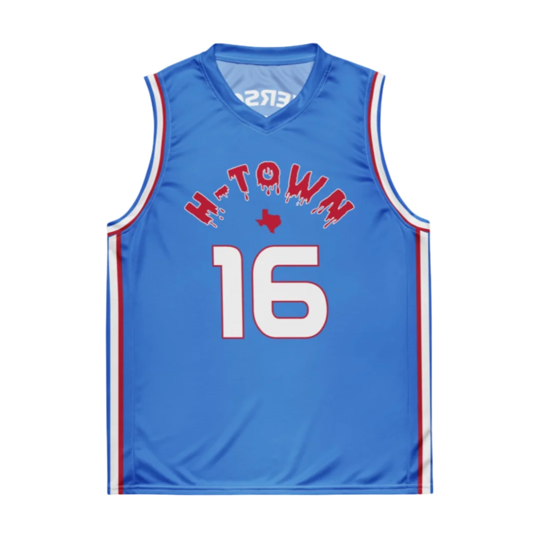H-Town Luv Ya Athletic Basketball Jersey All-Over Print Mesh Sleeveless Tank Top Hip Hop Casual Streetwear Vest Family Matching