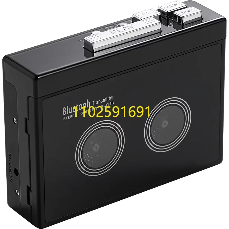 

Black Retro Stereo Cassette Player Walkman Cassette Tape Music Audio Auto Reverse With Bluetooth