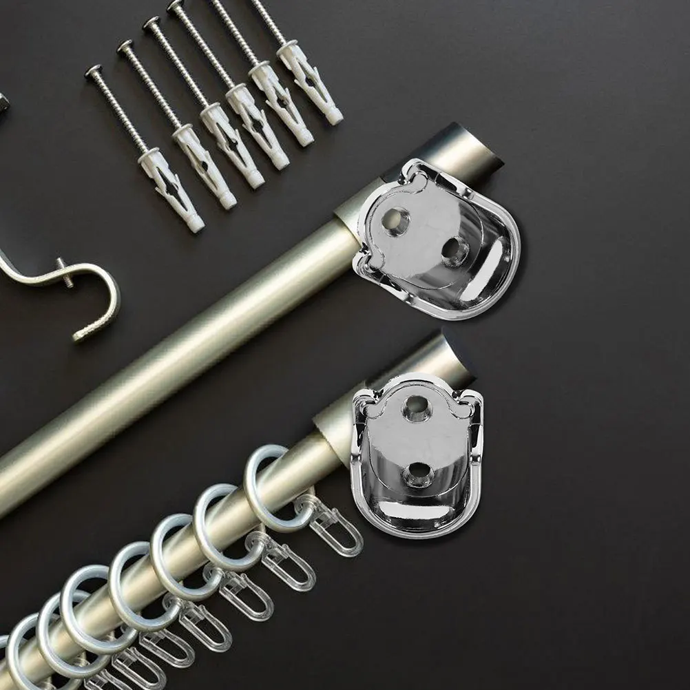 

2pcs Zinc Alloy Flange Seat Closet Rod Holder Thickened Brackets For Wardrobe Bathroom Laundry Room Closet Pole Support Bracket