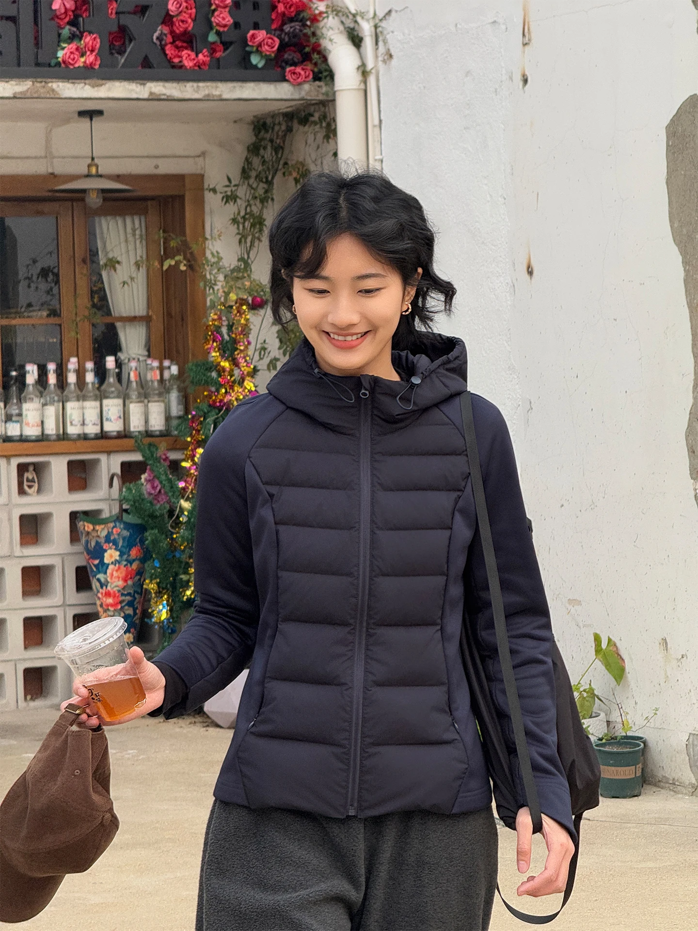 

Winter New Sle Zhou Xiaoya Light Thin Hooded Du down Jaet Women's plus Size Regular Fit Long Sve Zipper Closure Coat