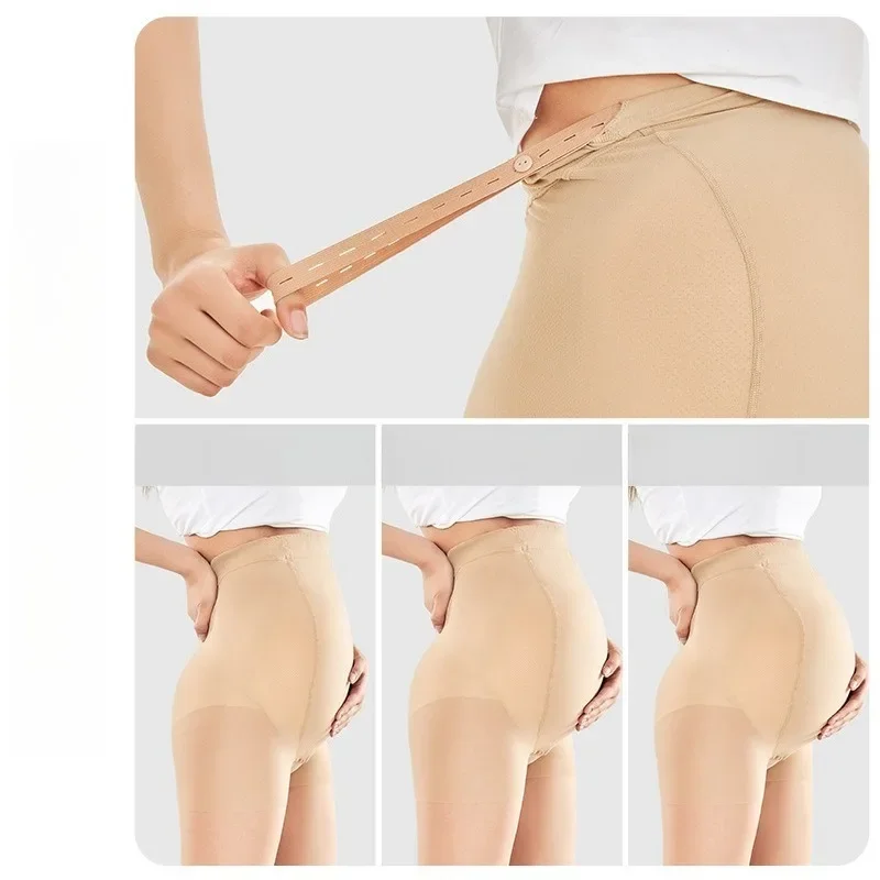 الربيع والصيف رقيقة مكافحة التمزق جوارب الحرير الأمومة أثناء الحمل البطن دعم قابل للتعديل اللحم الملونة جوارب طويلة #4