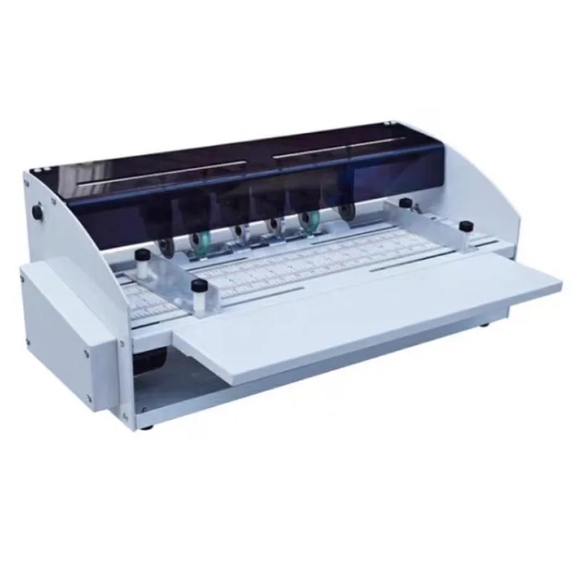220/110V Electric Paper Creasing Machine Paper Creaser Scorer Paper Cutter Perforating Machine Speed-adjustable Creasing Machine