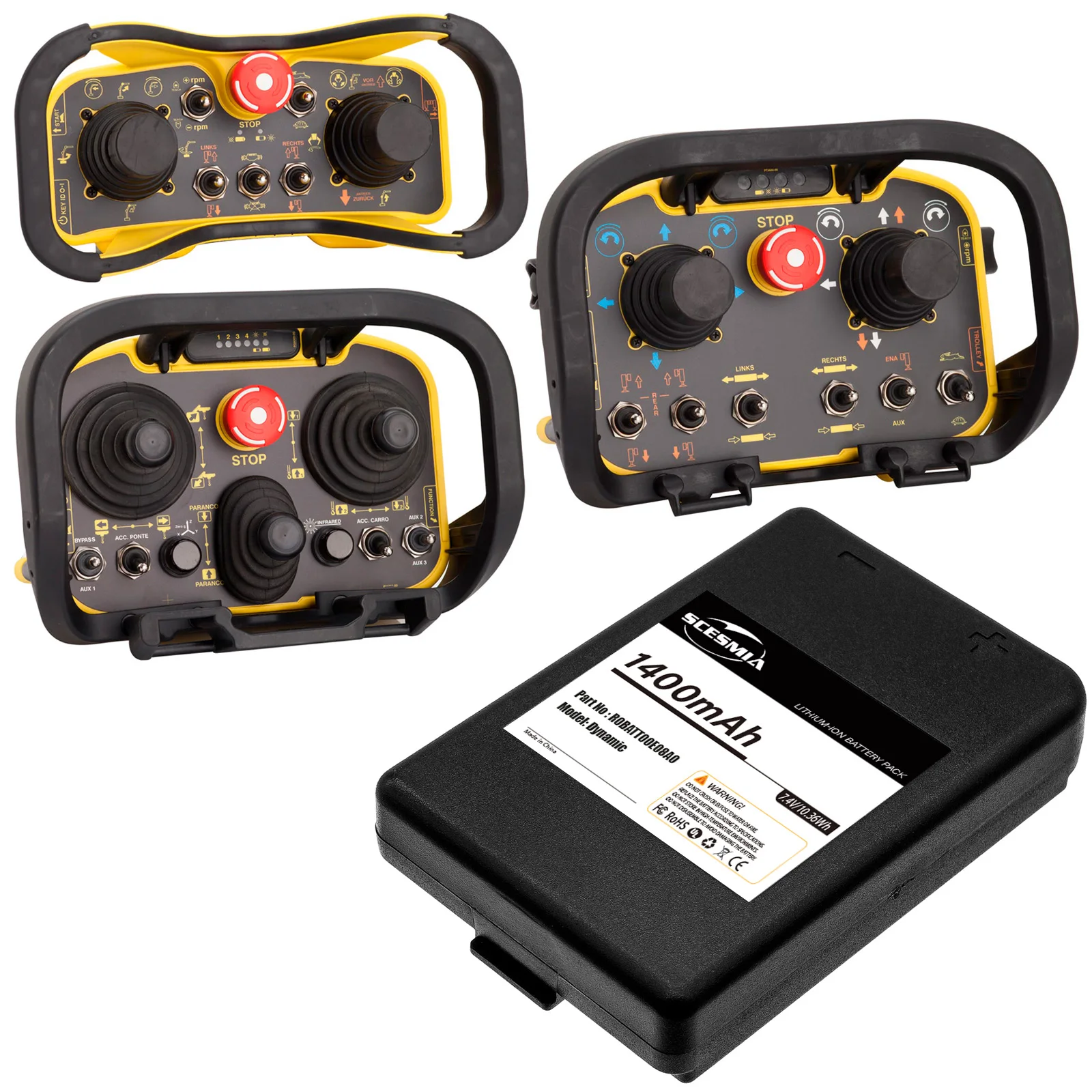 1400mAh Battery For Autec LPM02 R0BATT00E08A0 Funkfernsteuerung Air Dynamic Modular AJM AJR AJS FJL FJM FJR FJS MJ MK