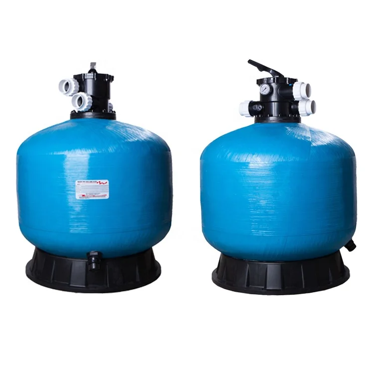 Swimming Fiberglass Combination 6-Way Multi Port  Filtration Combination  Top Mount/Side Mount Sand Filter with Pump