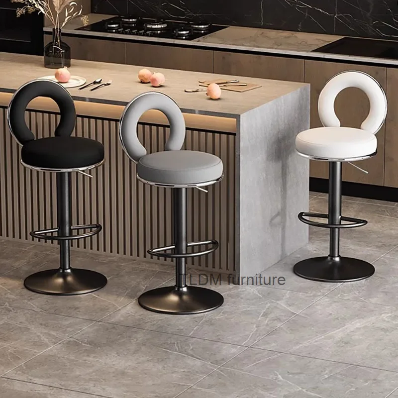 

Adjustabl Makeup Bar Stools Relaxing Swivel Metal Backrest Bar Stools Ergonomic Kitchen Taburetes Altos Cocina Home Furniture