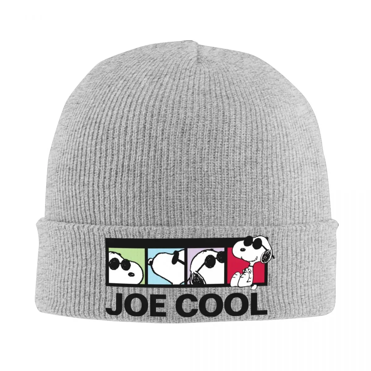 Snoopy Joe Cool Photo Reel Knitted Hat Beanie Autumn Winter Hat Warm Street Caps for Men Women Gifts