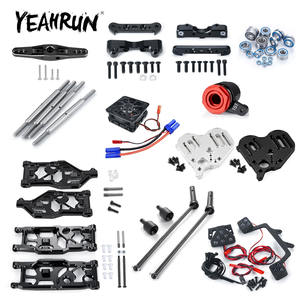 YEAHRUN Motor Servo Arm Suspension Mount CVD Bearing Linkage Light Cooling Fan for Arrma KRATON 8S 1/5 RC Monster Truck Parts