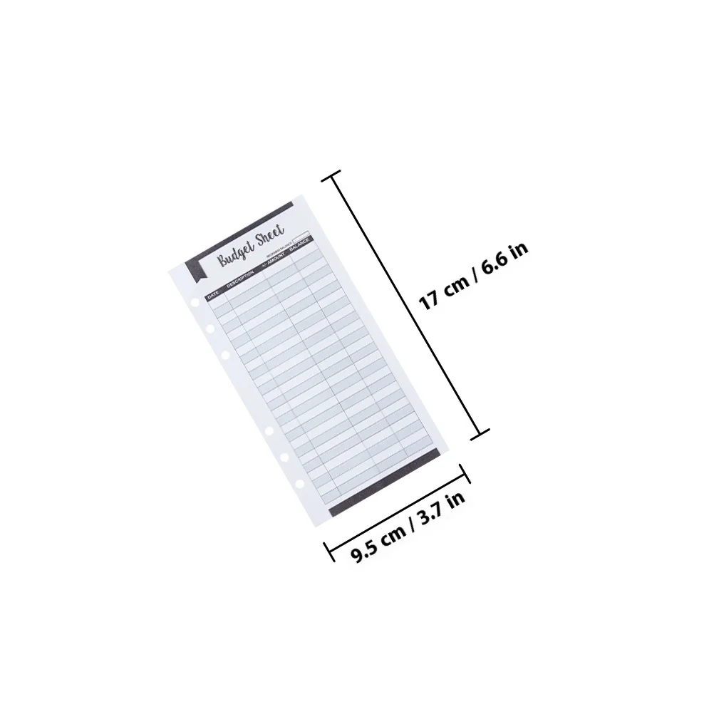 36 قطعة من أوراق تعقب النفقات الشهرية شديدة التحمل لإعادة تعبئة الموثق النقدي منظم التخطيط المالي المحمول يوميًا #2