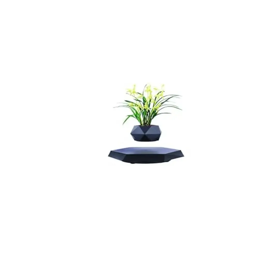 

Levitating Plant Pot Magnetic Floating Flower Pot Indoor Hanging Planters 360° Rotation Modern Design Home Office Decor Stress