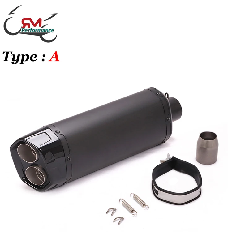 High Performance Racing 51mm Universal Dual Side Slip-On Exhaust Pipe for TNT 300 Ninja 250 R6 S1000RR ZX6R Z900 ER6N MT07 MT09